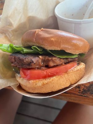 Vegan Burger at Frenchmen Street Food in Gainesville