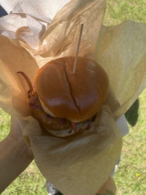 Vegan sandwich at Moo-ket at Frenchmen Street Food in Gainesville
