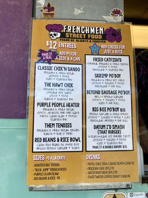 Menu   at Frenchmen Street Food in Gainesville