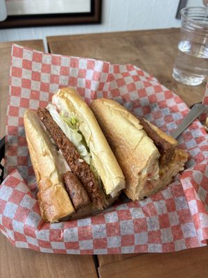 beyond sausage po’boy  at Frenchmen Street Food in Gainesville