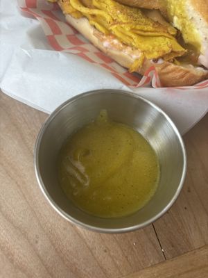 EGG YOLK!  at Frenchmen Street Food in Gainesville