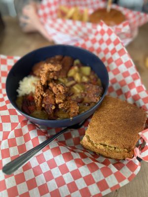 Red beans and rice   at Frenchmen Street Food in Gainesville