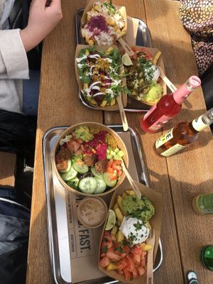 (Not everything in this photo is vegan!)  at Frittenwerk - Friedrichstraße in Berlin