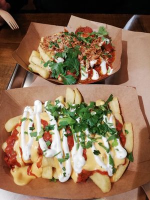 Chili cheeze and Currywurst at Frittenwerk - Friedrichstraße in Berlin