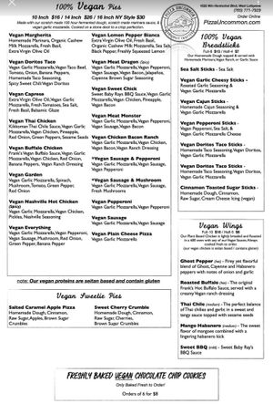 menu November 2022 at Pizza Uncommon in West Lafayette