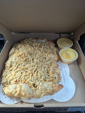 Vegan garlic stix at Pizza Uncommon in West Lafayette