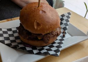 Apple brie burger at No Forks Given in Ottawa