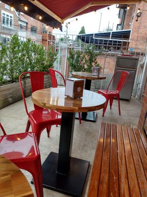 Exterior seating on patio at Stankov - Chapinero in Bogota