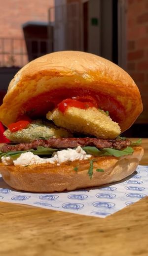 La Caprichosa la ganadora del Vegan Burger Festival de 2024.....sin palabras at Stankov - Chapinero in Bogota