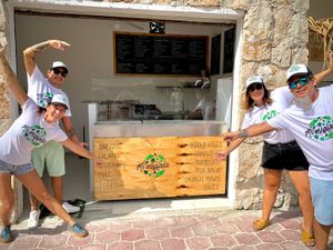 Our opening day! at Mi Ensalada Isla Mujeres in Isla Mujeres