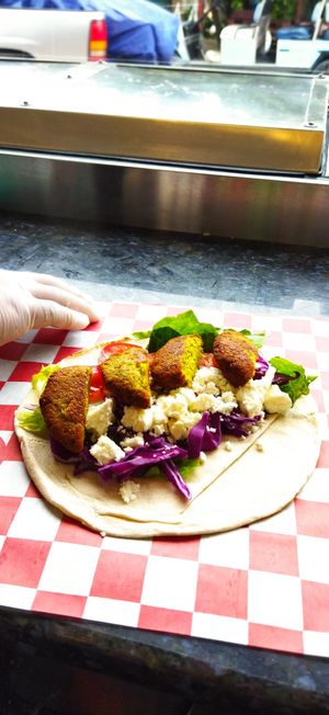 Pita falafel at Mi Ensalada Isla Mujeres in Isla Mujeres