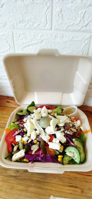 Salad with toppings at Mi Ensalada Isla Mujeres in Isla Mujeres