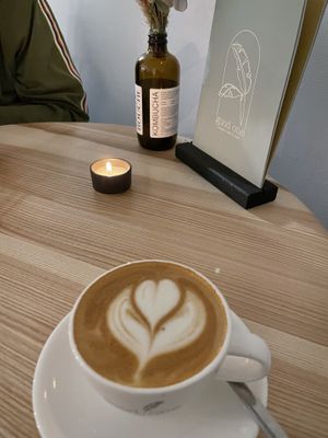delicious flat white😄 at Good One Café in Hamburg
