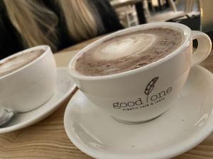 Hot chocolate 🍫  #Veganuary at Good One Café in Hamburg