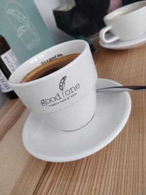 Americano coffee at Good One Café in Hamburg