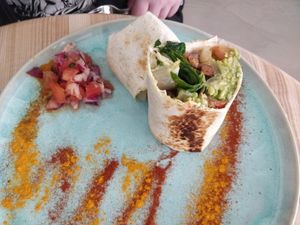 Breakfast burrito at Good One Café in Hamburg