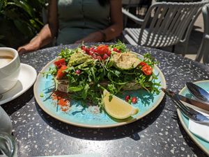 Avocado bread - huge and delicious at Good One Café in Hamburg