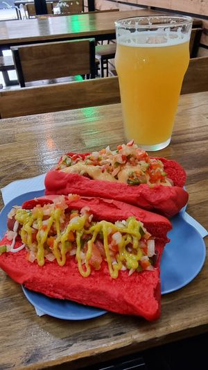 Pancho (hot dog) at Liberación Comida Vegana in Buenos Aires