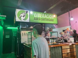 Counter at Liberación Comida Vegana in Buenos Aires