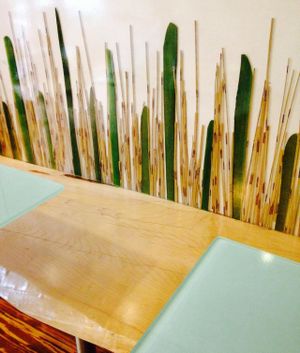 Cool seating area- small as it is at Puree Juice Bar in Bethesda