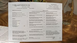 Autumn memu at The Quarterhouse in Lancaster