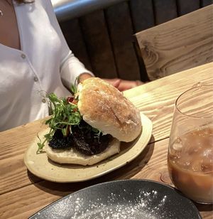 vegan breakfast stack  at The Quarterhouse in Lancaster