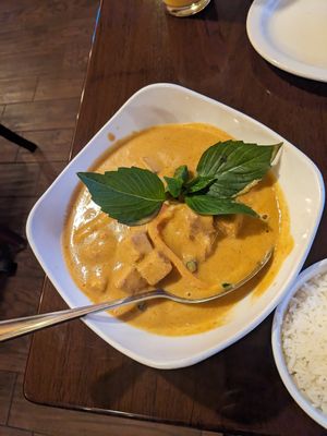 Panang curry with fried tofu at Thai Lotus in Reno