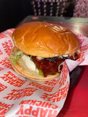 Really Sticky Burger at Really Happy Chicken at Vaulty Towers in South East London