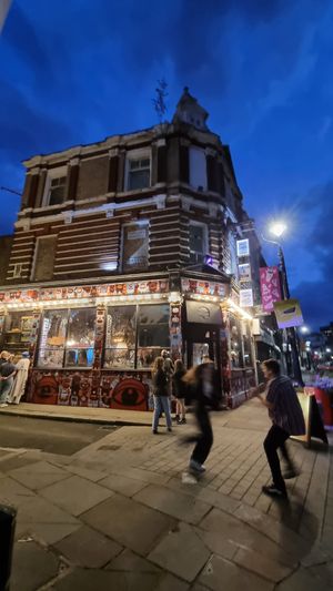 Outside at Really Happy Chicken at Vaulty Towers in South East London