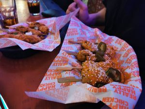 Buffalo wings at Really Happy Chicken at Vaulty Towers in South East London