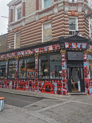 From the outside at Really Happy Chicken at Vaulty Towers in South East London