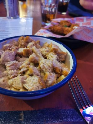 Mac and cheese at Really Happy Chicken at Vaulty Towers in South East London