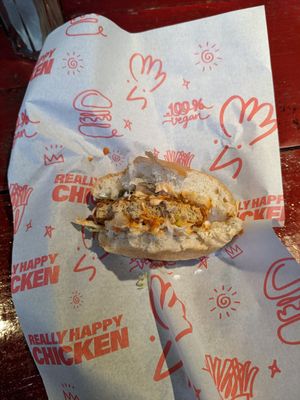 Buffalo burger at Really Happy Chicken at Vaulty Towers in South East London