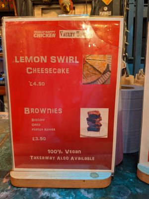 Desserts at Really Happy Chicken at Vaulty Towers in South East London