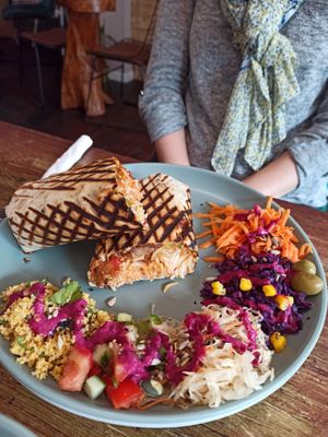 Pulled Jackfruit burrito at Jack the Falafel in Bristol