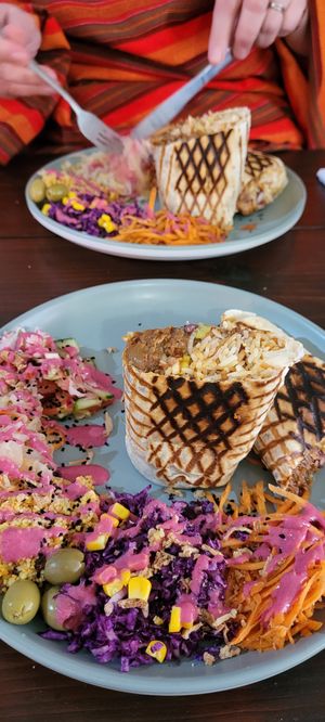 Pulled jackfruit burrito at Jack the Falafel in Bristol
