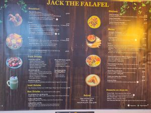 Menu at Jack the Falafel in Bristol