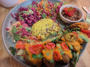 Falafel and salad at Jack the Falafel in Bristol