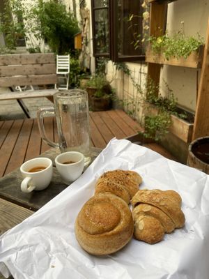 Vegan pastries  at Schwarzbrot OG in Vienna