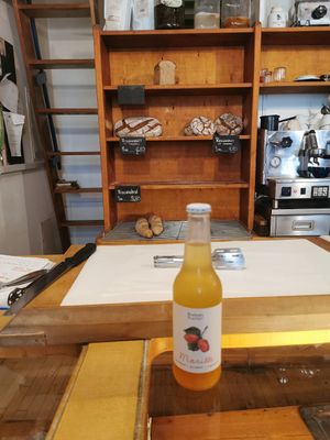 Cold drink from the cooling at Schwarzbrot OG in Vienna