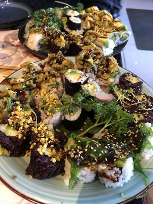 Vegan sushi rolls  #Veganuary at Sushi House in Rome
