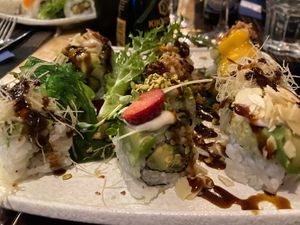 Vegan sushi  at Sushi House in Rome