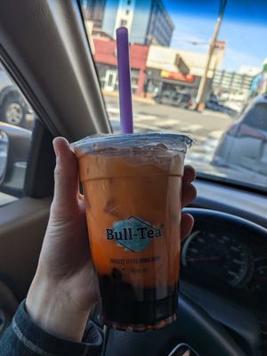 Thai tea boba vegan at Biggest Little Boba Shop in Reno