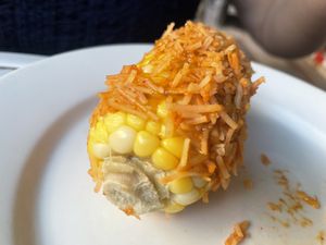 vegan elote  at Mexico Autentico in Brooklyn