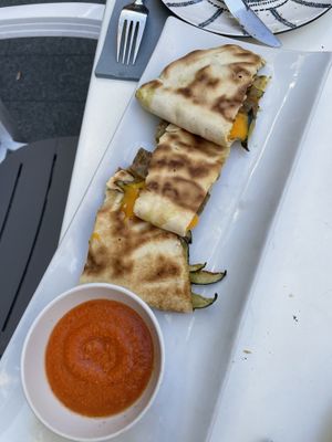 Quesadillas with vegan cheese   at Copenhagen in Valencia