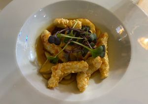 Vegan Gambas in spicy garlic oil  at Copenhagen in Valencia