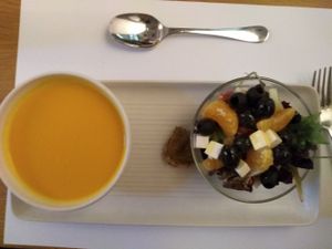 Starter of the menu of the day at Copenhagen in Valencia