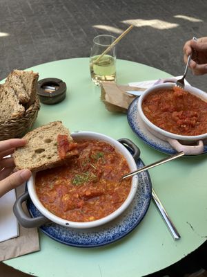 Veganized tomato-based dish (no egg)  at Dükkan Galata in Istanbul