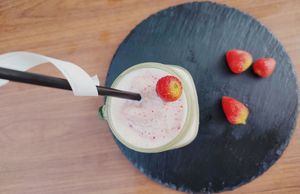 Milkless shake 🍓 at Sokko Happy Food in Heredia