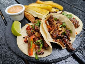 Fajitas seitan  at Sokko Happy Food in Heredia